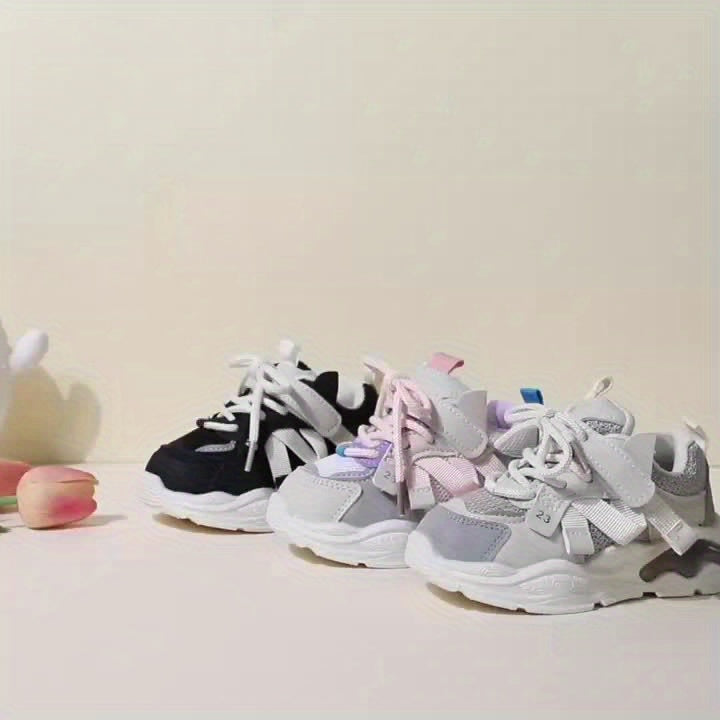 Kids Mesh Casual Sneakers with Soft Sole, Breathable Spring Shoes for Toddler and Little Kid Boys and Girls in Fuchsia, Beige or Black