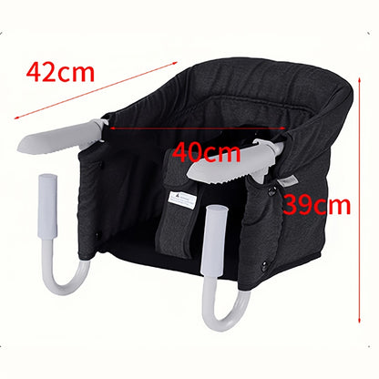 Portable Hook-On High Chair for Babies 6-36 Months, Foldable Table Feeding Seat with 3-Point Harness for Family Meals and Travel