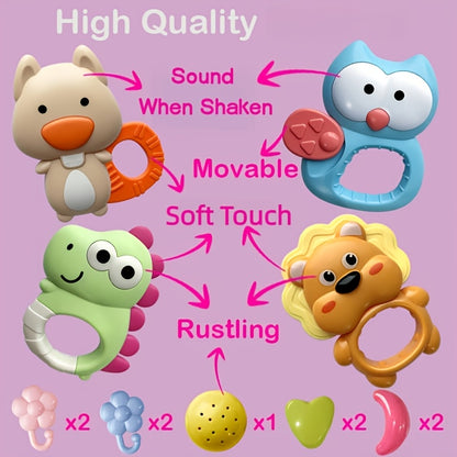Musical Crib Mobile with Projection and Lights, Pink Hanging Nursery Mobile for Baby Cribs and Bassinets, Soothing Visual and Sound Features for Infants