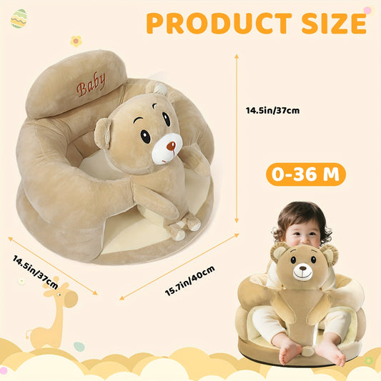 Baby Sofa Support Seat for Sitting Up, Plush Sit Me Up Floor Chair for Infants 0-12 Months, Padded Baby Seat for Posture and Muscle Development, Cozy Infant Lounger Chair