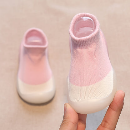 Breathable Baby Sock Shoes for First Walking - Soft Rubber Sole Infant Sneakers, Non-Slip Floor Slippers for Boys & Girls, Lightweight Everyday Comfort