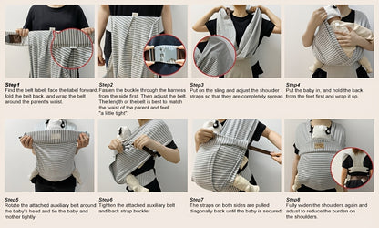 Soft Baby Wrap Carrier Sling for Newborns and Toddlers, Skin-Friendly Front Carry Wrap by Vrbabies for Everyday Babywearing and Parent Gifts