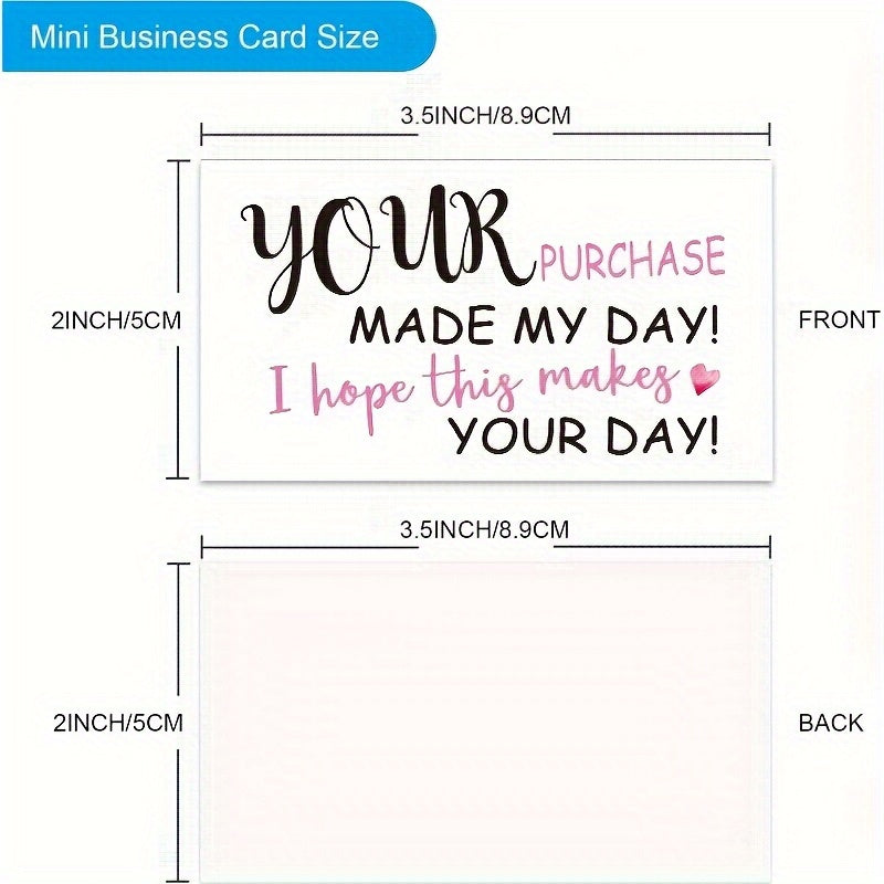 Thank You Cards for Gift Packaging, Bronzing-Style Appreciation Message Cards or Decorative Package Labels for Small Businesses and Gifts, Choose 200 or 400 Pieces