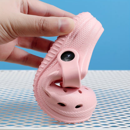 Perforated Kids Clogs with Thick EVA Sole, Lightweight Round-Toe Slip-On Shoes for Boys and Girls in Five Colors for Indoor and Outdoor Casual Wear