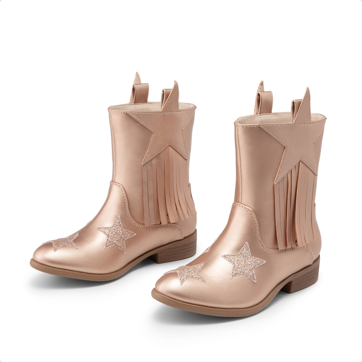 Girls Tassel Cowgirl Boots by DREAM PAIRS, Western Mid-Calf Cowboy Style for Toddler, Little Kid and Big Kid Sizes, Golden, Camel or White Color Options
