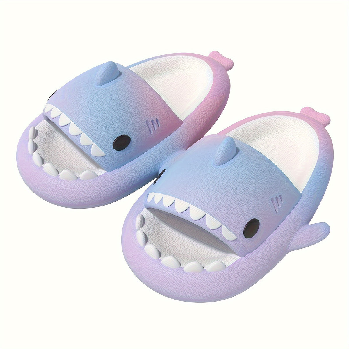 Girls Shark Slide Sandals with Gradient Colors | Lightweight EVA Summer Slippers for Poolside, Beach Days and Outdoor Play for Kids