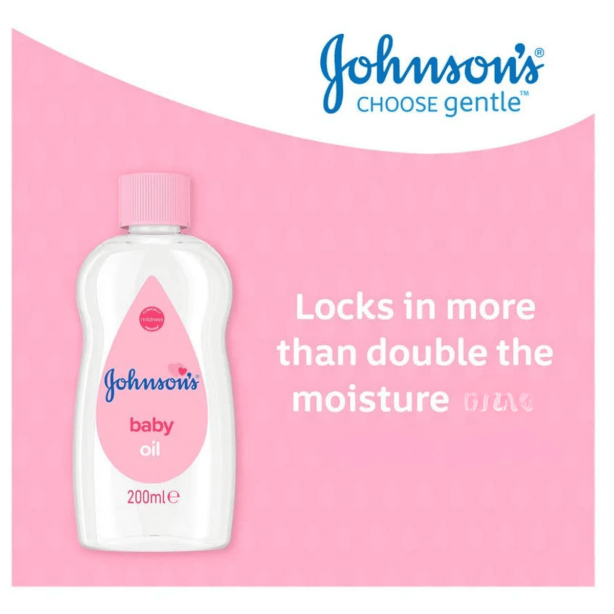 Baby Moisturizing Oil by Johnson's, 200ml Each, Pack of 2, Lightly Scented Mineral Oil for Gentle Massage and Daily After-Bath Skin Care