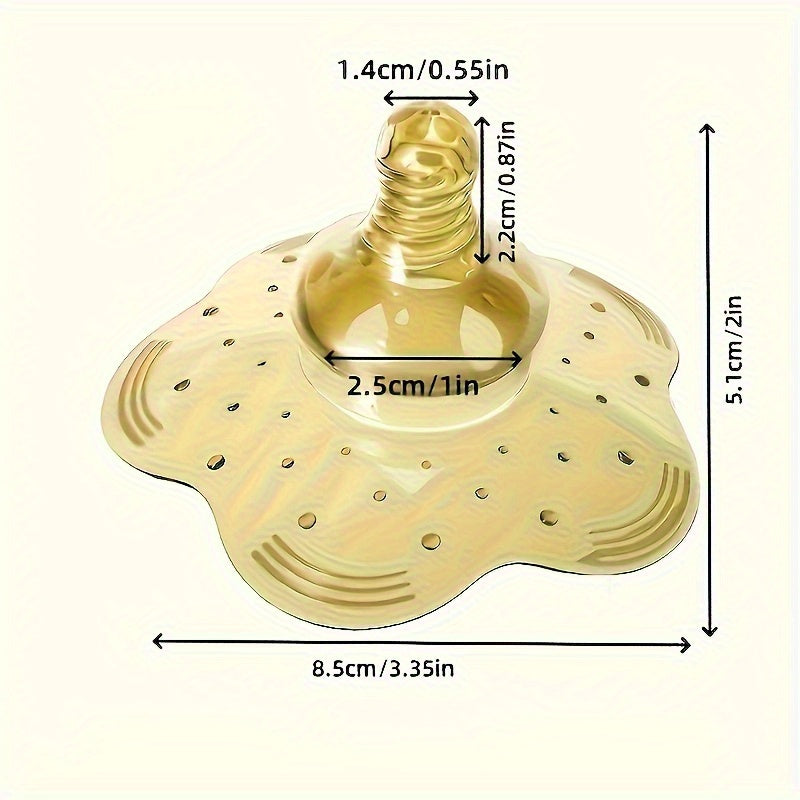Nursing Nipple Covers for Breastfeeding Moms, Portable Breast Pad Style Nipple Protectors in Brown or Transparent for Everyday Nursing Essentials