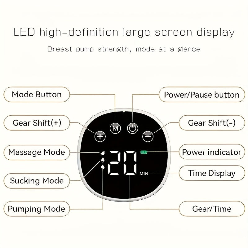 Hands Free Electric Breast Pump by CHANG KUN, Wearable In-Bra Milk Collector with 3 Modes, 9 Levels and 6.09 oz Capacity, 1 or 2 Pack