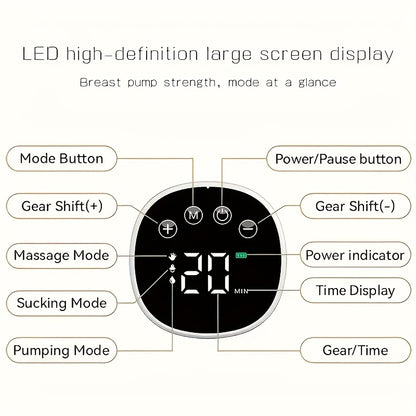 Hands Free Electric Breast Pump by CHANG KUN, Wearable In-Bra Milk Collector with 3 Modes, 9 Levels and 6.09 oz Capacity, 1 or 2 Pack