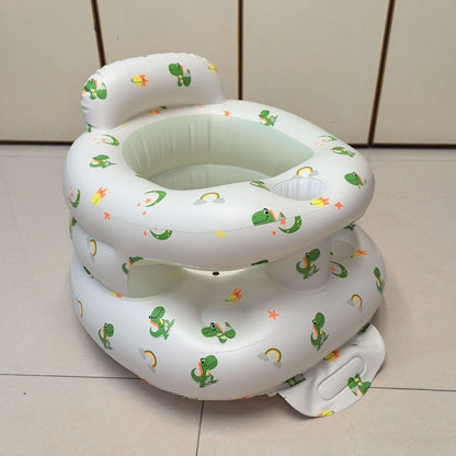 Inflatable Baby Sit-Up Chair Seat for Learning to Sit, Spine-Safe Infant Sitting Support Sofa, Portable Posture Training Gadget for Babies Practicing Independent Upright Sitting at Home