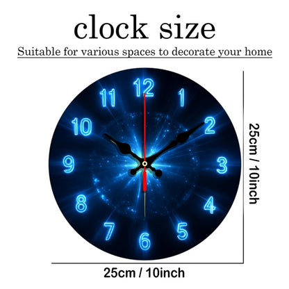 Silent Modern Wall Clock, 12-Inch Round Non-Ticking Battery-Powered 2D Flat Decorative Timepiece for Living Room, Kitchen or Dorm Room