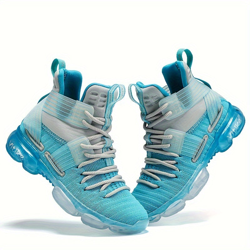 Blue Kids Running and Tennis Sneakers for Boys and Girls, Sporty Everyday Shoes in Little Kid and Big Kid Sizes for Active Casual Outfits
