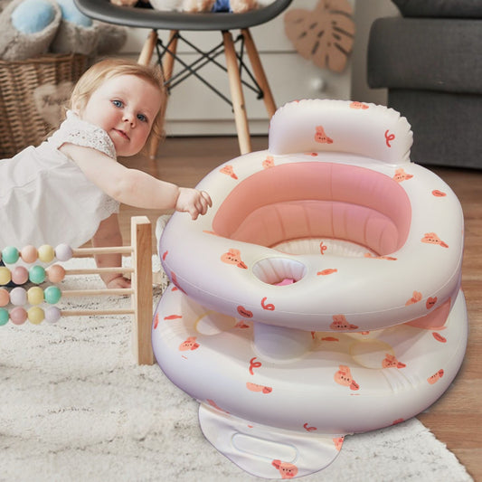 Inflatable Baby Sit-Up Chair Seat for Learning to Sit, Spine-Safe Infant Sitting Support Sofa, Portable Posture Training Gadget for Babies Practicing Independent Upright Sitting at Home