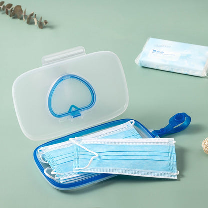 Heart-Shaped Compact Wipes Dispenser with Transparent Lid, Portable Single Wet Wipe Holder with Ergonomic Handle – Ideal for Face Masks, Baby Wipes & Travel Essentials, Available in Various Colors