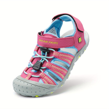 Kids Bungee Lace Sport Sandals for Boys and Girls | Hook-and-Loop Strap Summer Outdoor Shoes for Beach Days, Walks and Everyday Play