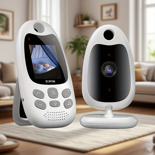 No WiFi Baby Monitor with Camera and Audio, BOIFUN VB610 Portable 2-Inch Screen with Night Vision, Two-Way Talk, VOX Mode and Temperature Alerts