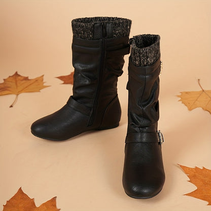 Faux Fur Lined Knee-High Winter Riding Boots for Girls - Fashionable Comfortable Tall Boots with Soft Lining, Warm Cold-Weather Footwear for Toddler, Little Kid & Big Kid