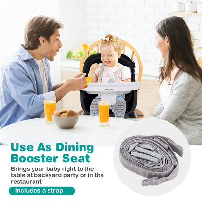 8-in-1 Baby High Chair with Activity Table, BABYJOY Convertible Feeding Seat with Removable Tray, Booster Mode and 5-Point Harness for Ages 6 Months to 6 Years