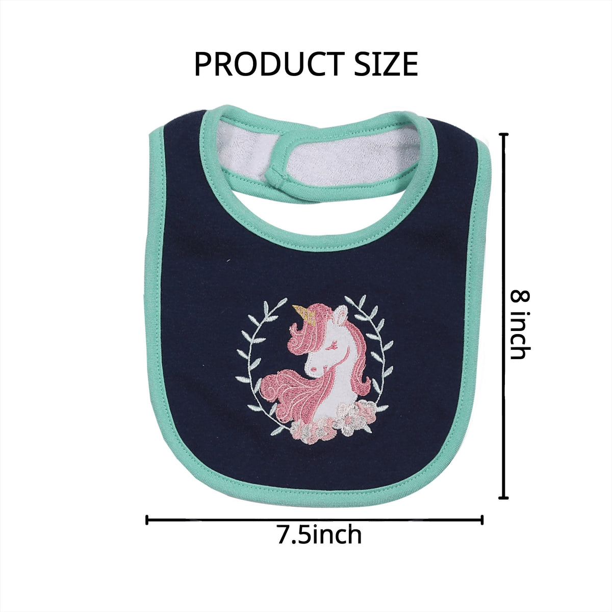Double-Layer Cotton Baby Bibs 5-Pack with Cartoon Designs, Absorbent Adjustable Feeding Bib Set for Boys and Girls Ages 0–3 Years