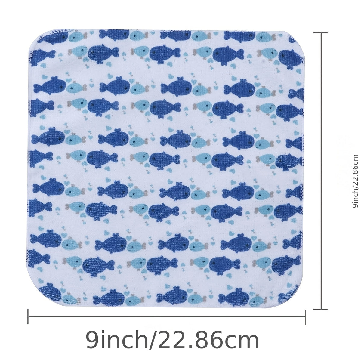 Soft Baby Washcloths 24-Pack, 9 x 9 Inch Absorbent Face and Body Bath Cloths with Whale, Elephant and Dinosaur Style Options for Everyday Care