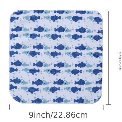 Soft Baby Washcloths 24-Pack, 9 x 9 Inch Absorbent Face and Body Bath Cloths with Whale, Elephant and Dinosaur Style Options for Everyday Care