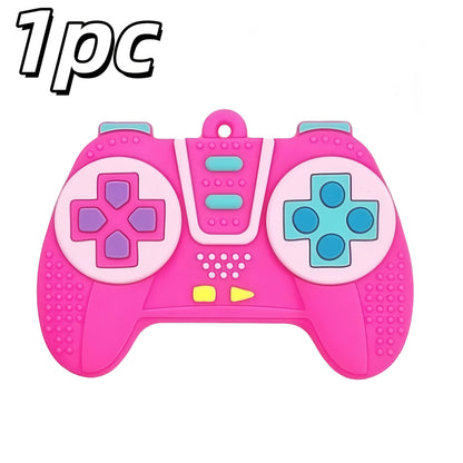 Silicone Baby Teething Toys with TV Remote and Game Controller Designs, Soft Chew Toys with Colorful Button Details for Supervised Play