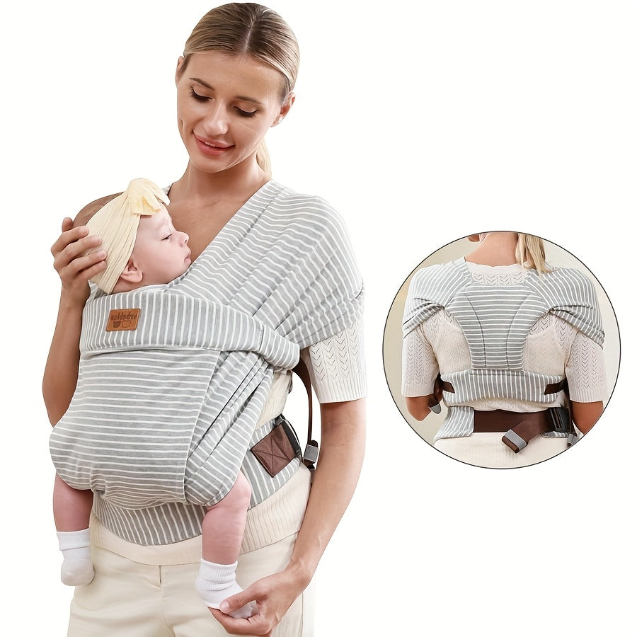 Soft Baby Wrap Carrier Sling for Newborns and Toddlers, Skin-Friendly Front Carry Wrap by Vrbabies for Everyday Babywearing and Parent Gifts