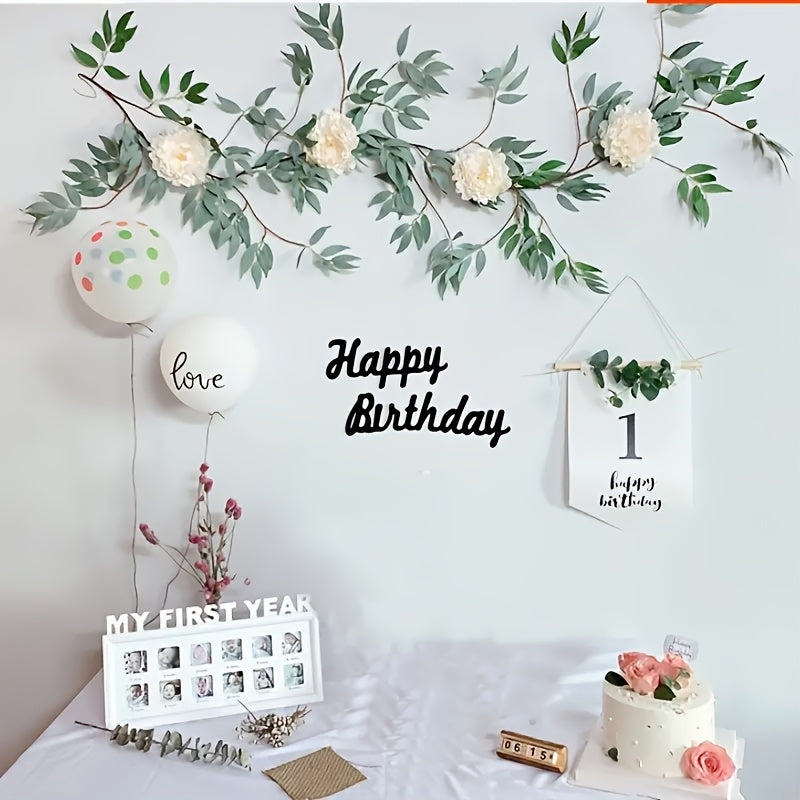 12-Month Baby Milestone Photo Frame in White, Neutral First-Year Picture Display and Keepsake Sign for First Birthday or Baby Shower Gifts