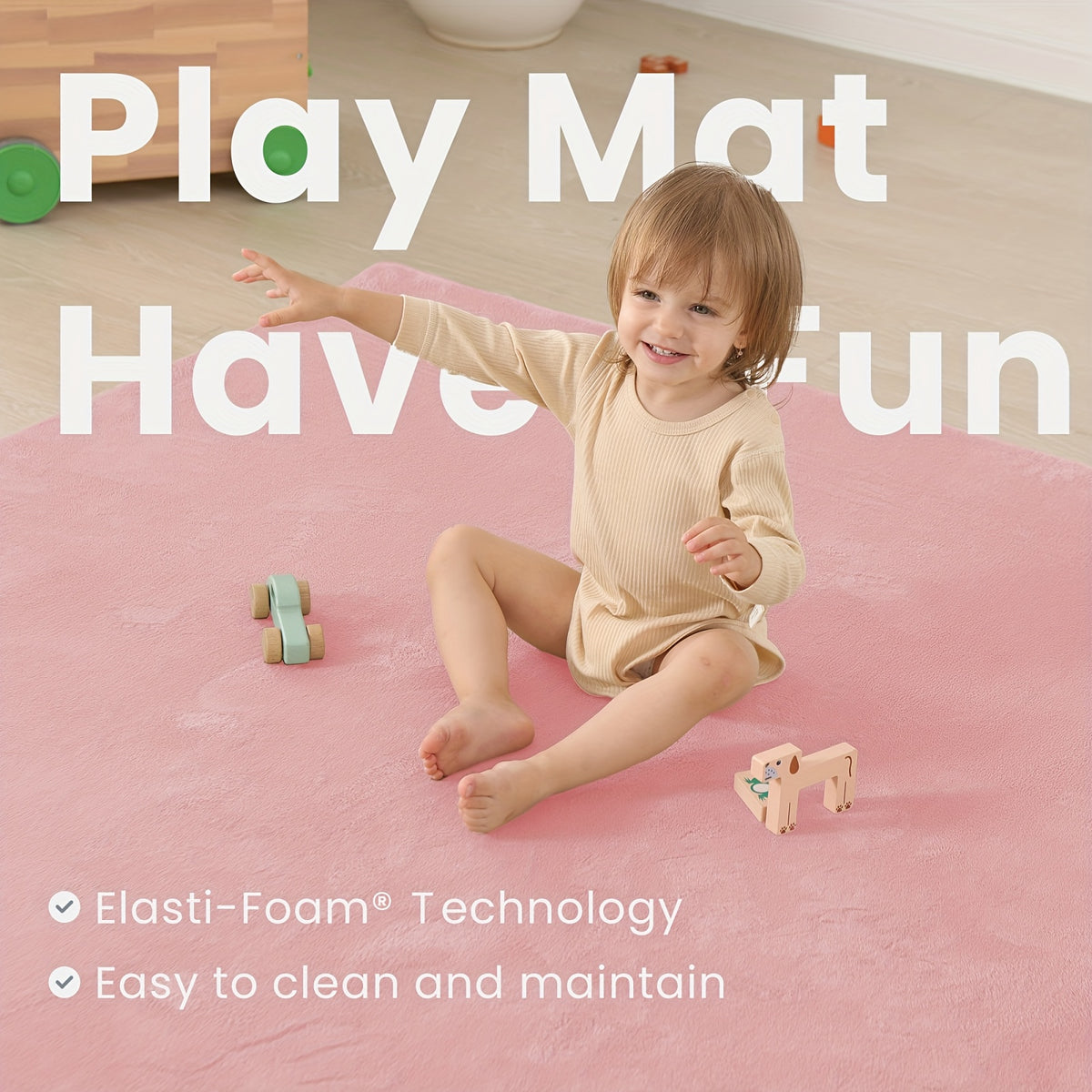 Memory Foam Floor Mat for Baby Crawling, 1.1-Inch Coral Velvet Cushioned Rug with Non-Slip Backing, Gray Tatami-Style Mat in Four Sizes