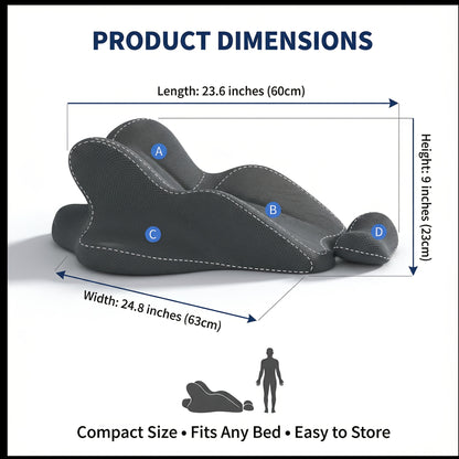 Memory Foam Maternity Body Pillow for Full-Body Lounging, Compressible Pregnancy Support Cushion for Bed or Sofa, Portable Gift for Expecting Moms