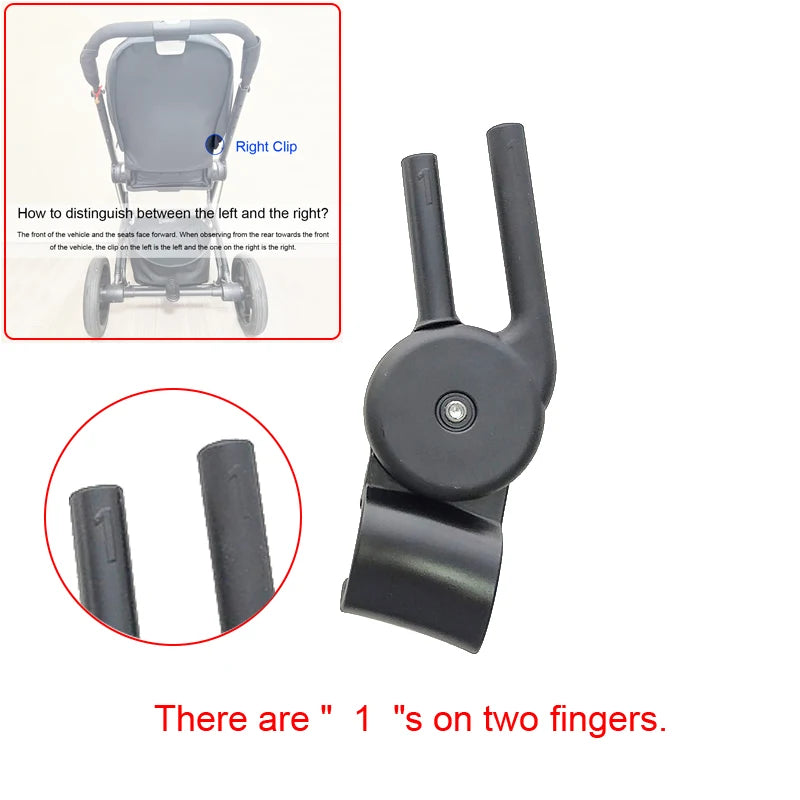 Stroller Canopy Connector Clip Compatible with Cybex Mios 2/3 and Priam 3/4, Adjustable Replacement Sunshade Rod Clamp with Left or Right Options