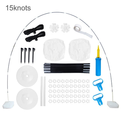 Balloon Arch Stand Kit with Adjustable Connecting Rods, Reusable DIY Party Backdrop Frame for Baby Showers, Birthdays and Wedding Decorations