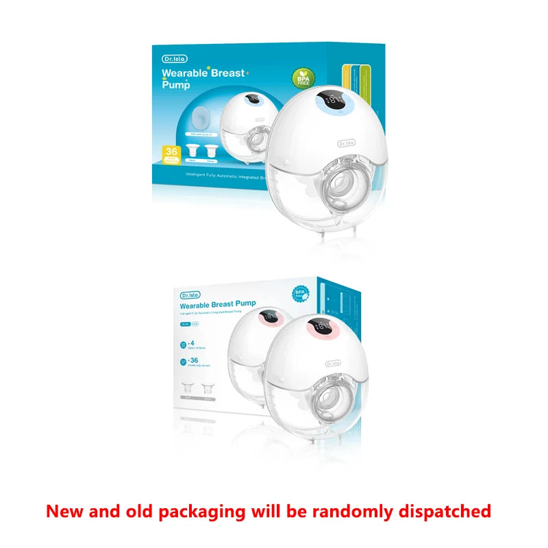Single Wearable Breast Pump, Dr.ISLA EB46 Hands-Free Electric Milk Collector with 4 Modes, 36 Levels, LED Display and 210 mL Capacity