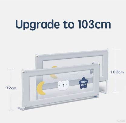 Height Adjustable Bed Rail by PANGDUBE, Single Mesh Guard Panel with Lift Mechanism, Removable Washable Fabric and Eight Length Options