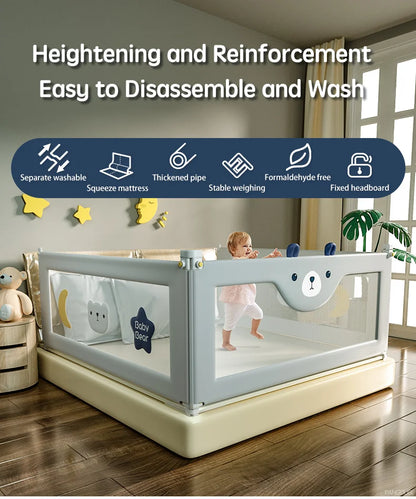 Height Adjustable Bed Rail by PANGDUBE, Single Mesh Guard Panel with Lift Mechanism, Removable Washable Fabric and Eight Length Options
