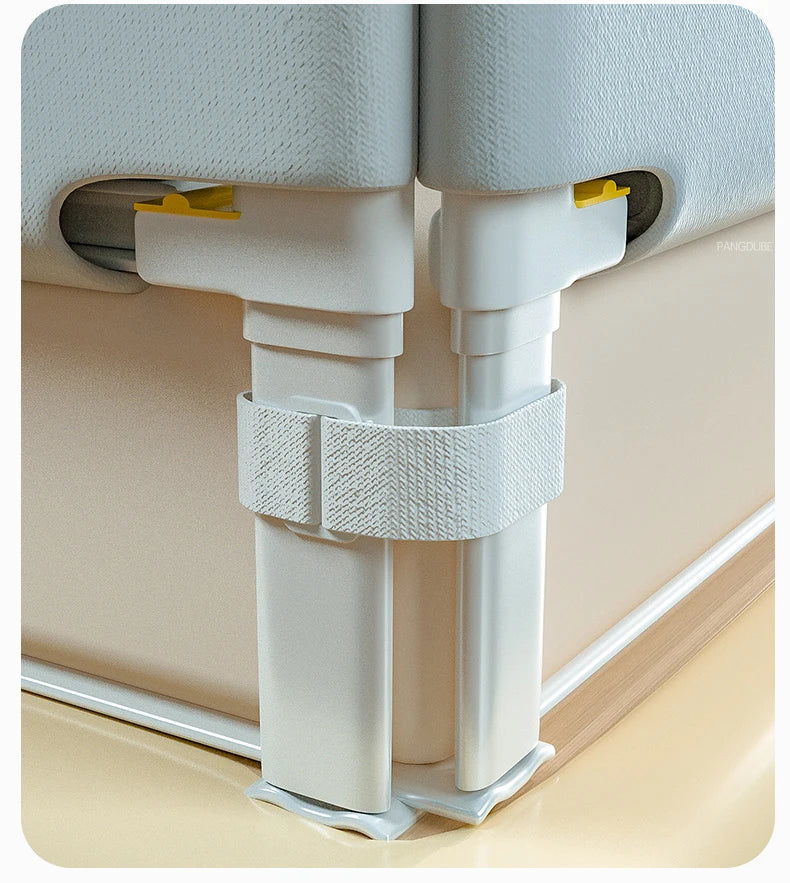 Height Adjustable Bed Rail by PANGDUBE, Single Mesh Guard Panel with Lift Mechanism, Removable Washable Fabric and Eight Length Options