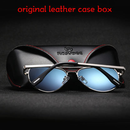 Aviator Polarized Sunglasses for Youth by ROSYBEE, Small 54mm Pilot Shades with Original Case for Older Boys, Girls and Narrow Faces
