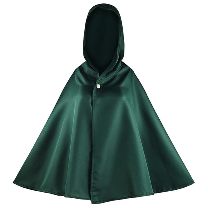 Attack on Titan Cosplay Costume Set with Jacket, Green Cloak, Skirt and Straps, Levi, Mikasa, Eren and Hange Options for Halloween