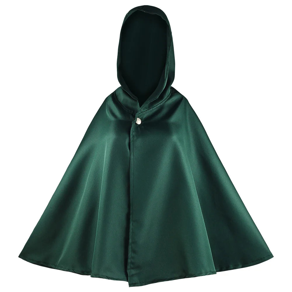 Scout Regiment Inspired Cosplay Costume Set with Jacket, Green Cloak, Skirt and Straps, Character Wig Options for Anime Events and Halloween