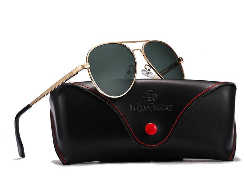 Aviator Polarized Sunglasses for Youth by ROSYBEE, Small 54mm Pilot Shades with Original Case for Older Boys, Girls and Narrow Faces