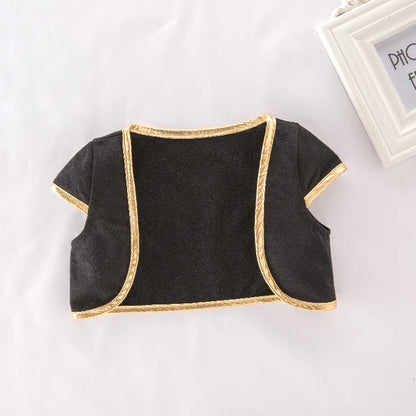 Infant Pirate Romper Costume Set with Vest, Head Scarf and Belt, Cotton Blend Red Stripe Outfit for Baby and Toddler Halloween Parties