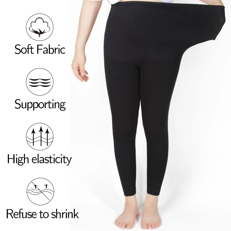 Stretch Maternity Leggings with High Waist Belly Panel, 90% Nylon and 10% Spandex Pregnancy Pants with Shorts and Thickened Style Options