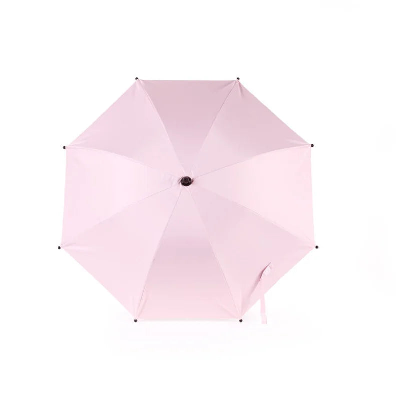 Stroller Sunshade Parasol with Holder, Folding Baby Stroller Umbrella with 8 Steel Ribs and Adjustable Positioning for Outdoor Walks