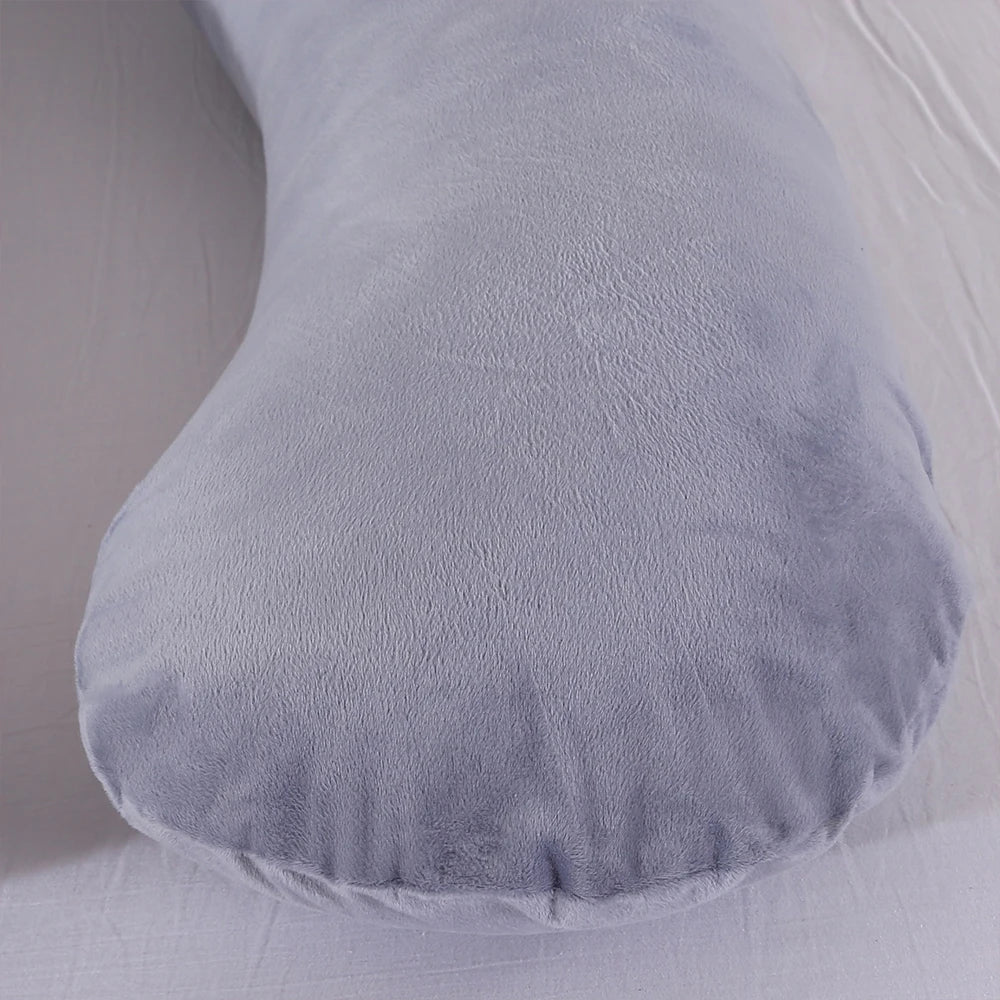U-Shaped Pregnancy Body Pillow with Detachable Polyester Cover, PANGDUBE Maternity Cushion for Adult Rest, Approx. 115 x 55 cm