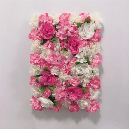 Artificial Flower Wall Panels with Fabric Roses, 40 x 60 cm Reusable Floral Backdrop for Baby Showers, Weddings, Birthdays & Home Decor