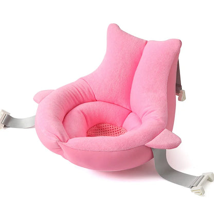 Shark Baby Bath Cushion with Padded Sides, Mesh Center and Attachment Straps, Foldable Blue or Pink Bath Pad for Adult-Supervised Infant Bathing