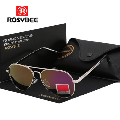 Aviator Polarized Sunglasses for Youth by ROSYBEE, Small 54mm Pilot Shades with Original Case for Older Boys, Girls and Narrow Faces