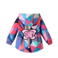 Toddler Winter Puffer Coat with Bear Ear Hood, Plush-Look Trim and Front Zipper, Padded Jacket for Boys and Girls Sizes 2T–6T