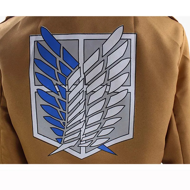 Attack on Titan Cosplay Costume Set with Jacket, Green Cloak, Skirt and Straps, Levi, Mikasa, Eren and Hange Options for Halloween